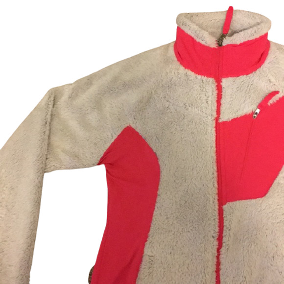 Columbia Sherpa Full Zip Up Jacket Pink and White Women's Size XS - Picture 3 of 3